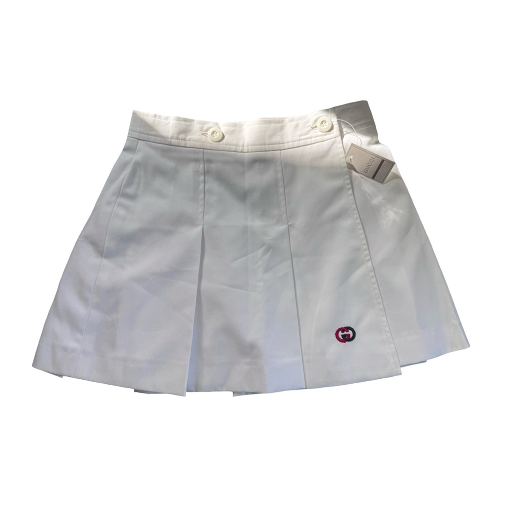 GUCCI 1984 WHITE PLEATED TENNIS SKIRT GUCCI SPORT